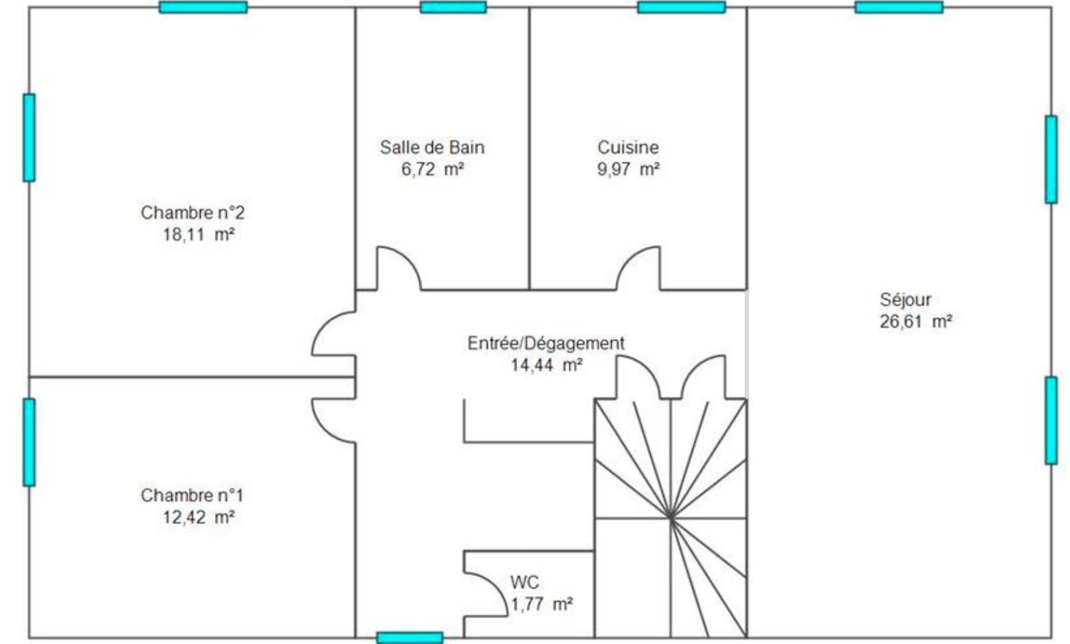 Proche Port et Plage: Appartement en duplex à renover 140m2 loi Carrez